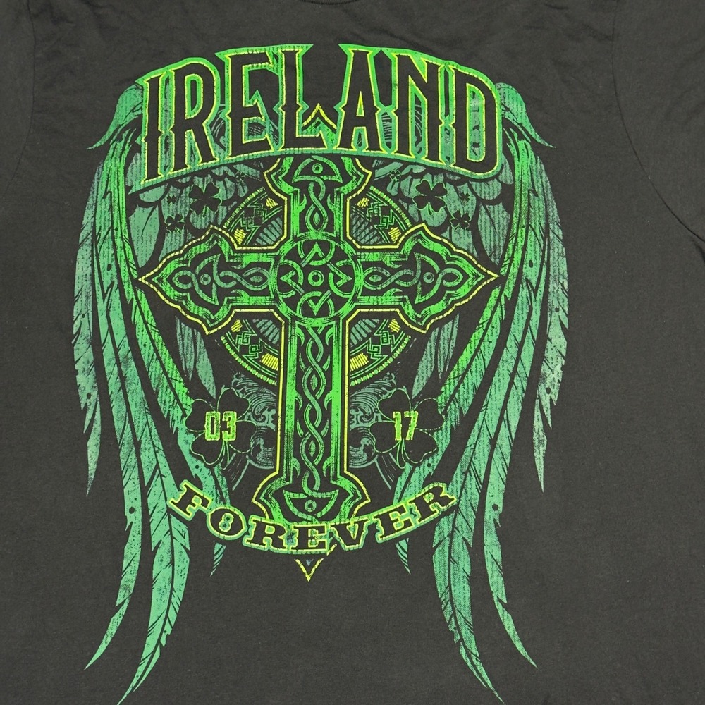 Way To Celebrate 3XL T-Shirt Mens Black St Patricks Day Ireland Forever Celtic - Picture 3 of 8